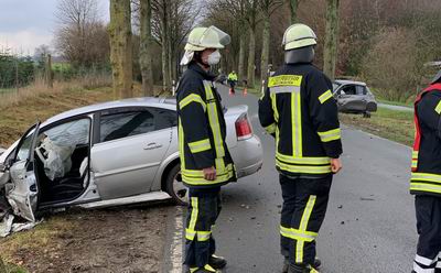 Ortsausgang Neuenkirchen: Zwei Verletzte nach Verkehrsunfall