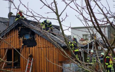 Anbau eines Wohnhauses in Wellingholzhausen gerät in Brand