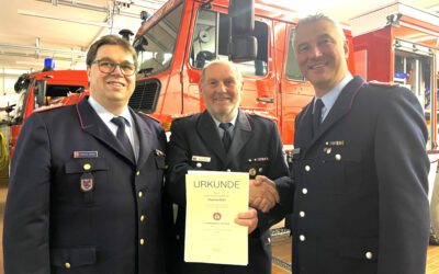 Markus Leske ist neuer Vorsitzender des Feuerwehrverbandes Altkreis Bersenbrück – Auszeichung für den scheidenden Vorsitzenden Manfred Buhr