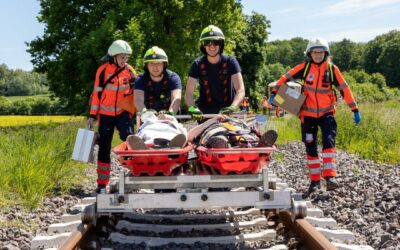 Rettung aus Eisenbahnwaggon: Landkreis Osnabrück, Kreisfeuerwehr und Hilfsorganisationen üben gemeinsam