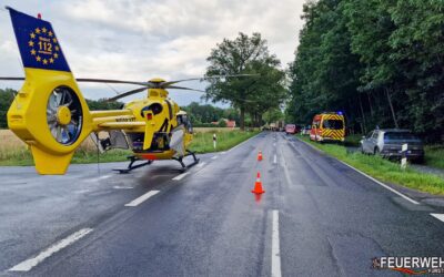 Eingeklemmte Person nach Verkehrsunfall in Fürstenau