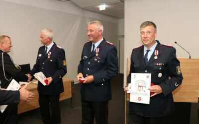 Besondere Ehrung für drei Bramscher Feuerwehrmänner durch polnische Feuerwehrdelegation aus Biskupiec