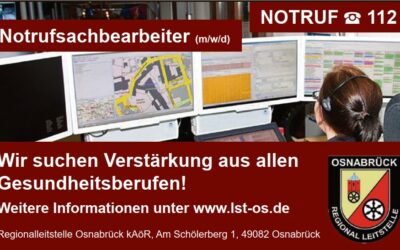 Stellenanzeige: Notrufsachbearbeiter (m/w/d) bei der Regionalleitstelle Osnabrück kAöR (RLO)