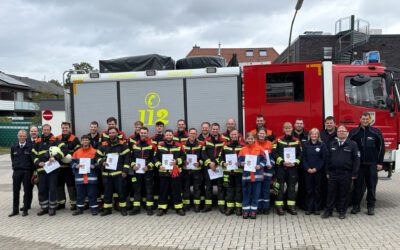 20 Feuerwehrmitglieder aus Bramsche schließen Qualifikationsstufe 1 erfolgreich ab
